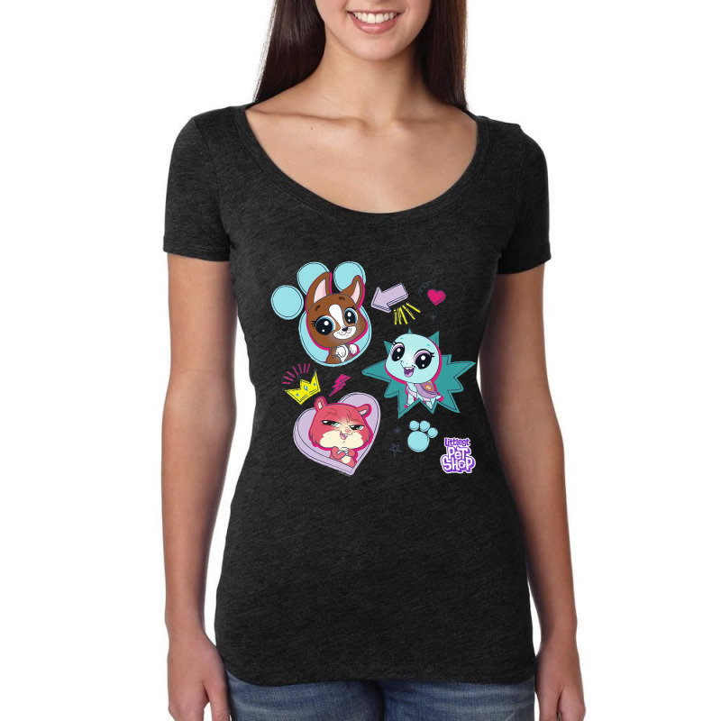 Littlest Pet Shop Pawsitively Cute Group T Shirt Women's Triblend Scoop T-shirt by kranendon | Artistshot