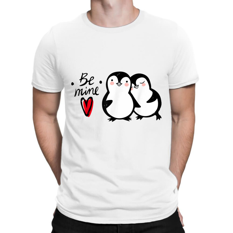 Be Mine Penguin Couple T-shirt | Artistshot