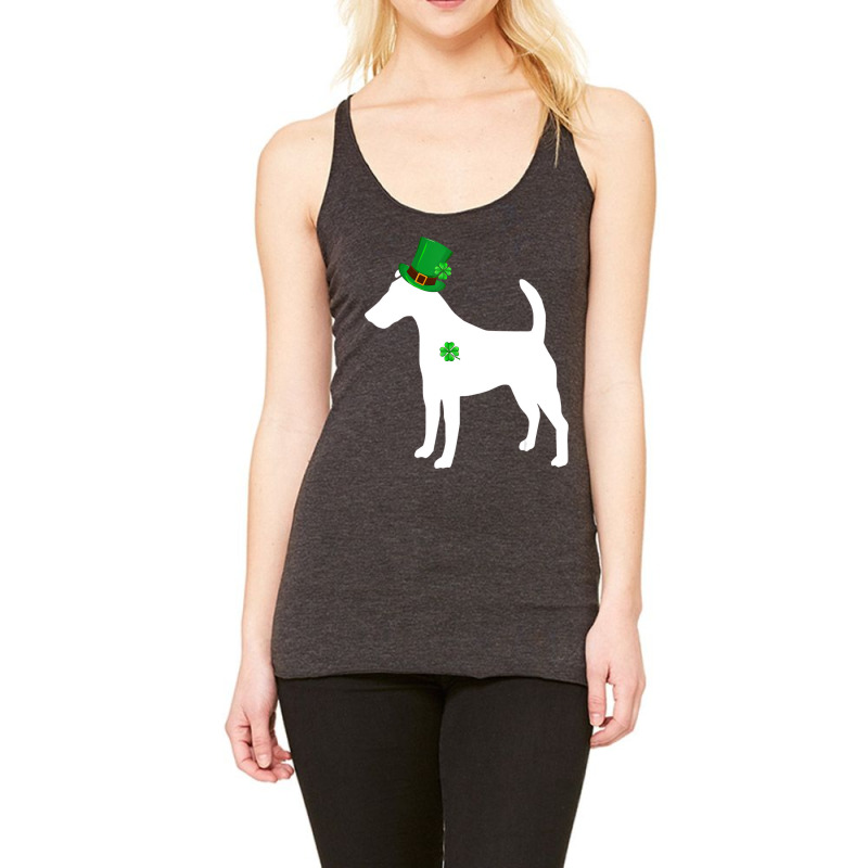 Funny Shamrock Smooth Fox Terrier St Patrick's Day Racerback Tank by fiddolamuf | Artistshot