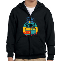 Time To Travel Youth Zipper Hoodie | Artistshot