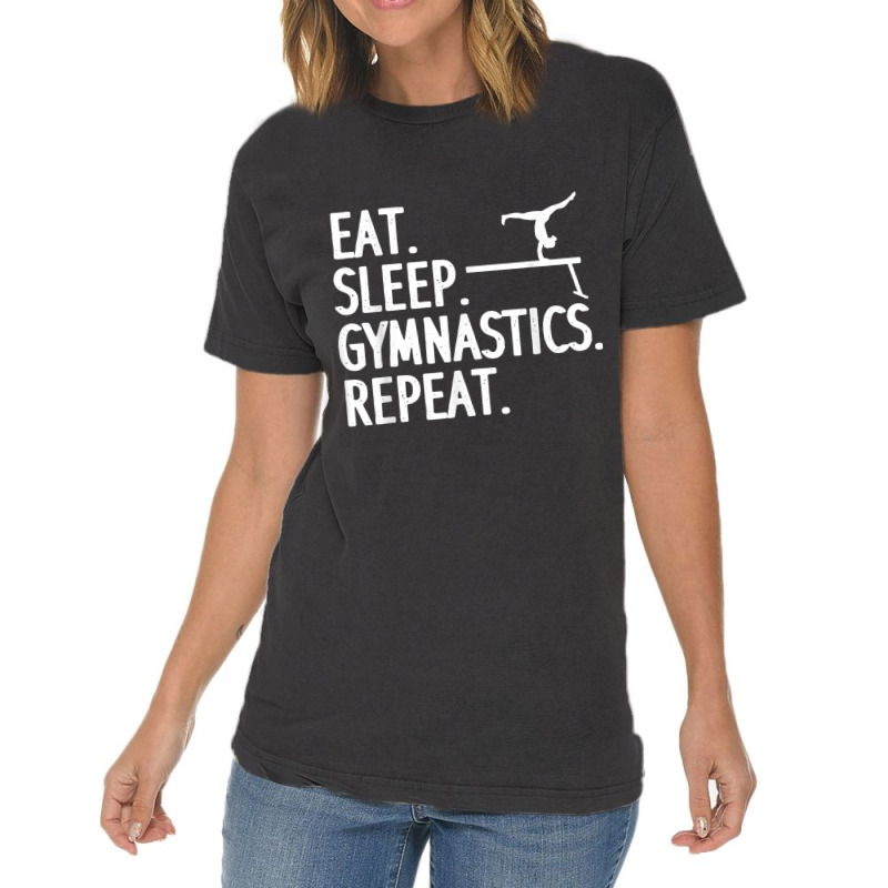 Funny Gymnastics For Women Girls Gymnast Handstand Vintage T-Shirt by SusanLynnHartmann | Artistshot