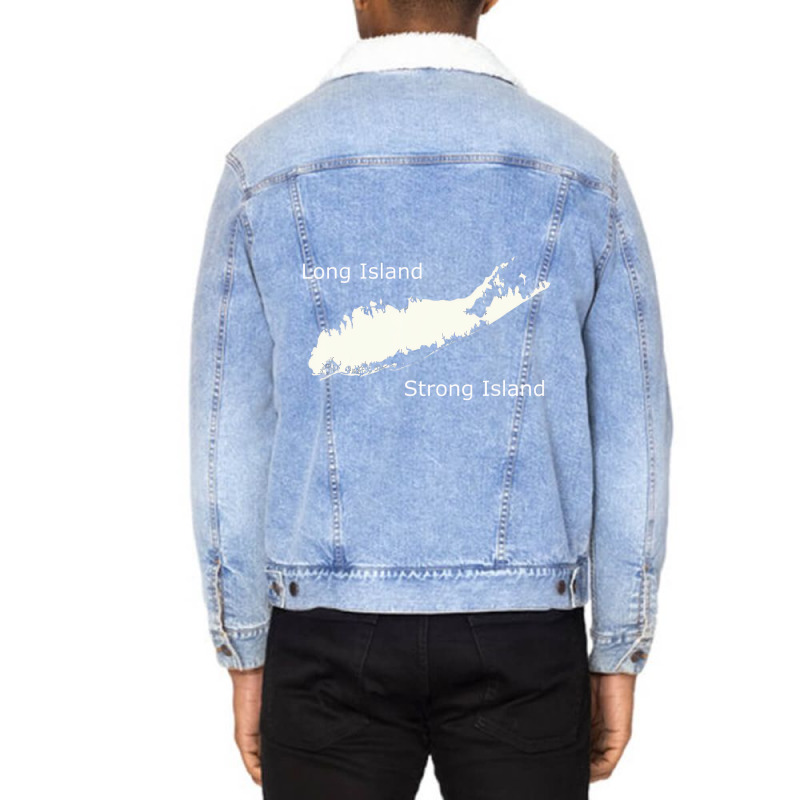 Long Island Strong Island T Shirt Unisex Sherpa-Lined Denim Jacket by kranendon | Artistshot