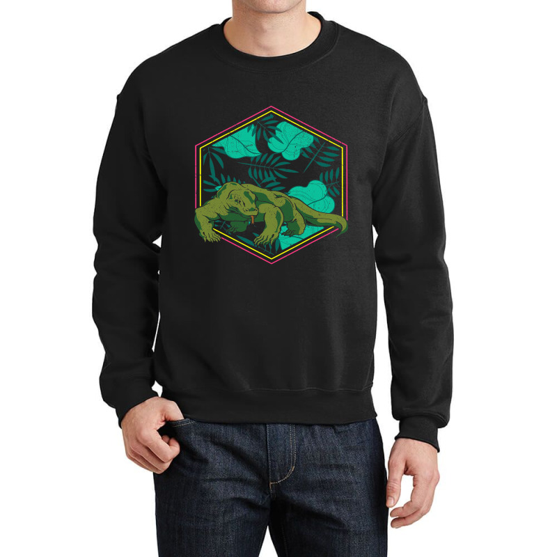 Exotic Indonesia Reptile Lizard Animal Nature Komo Crewneck Sweatshirt by Elegantset | Artistshot