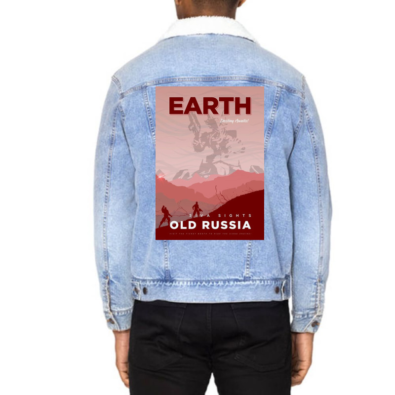 Destination Earth Unisex Sherpa-lined Denim Jacket | Artistshot