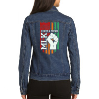 Martin Luther King Jr. Day I Have A Dream Mlk Day Ladies Denim Jacket | Artistshot