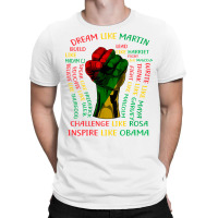 Black History Month Inspirational Leaders Power Fi T-shirt | Artistshot