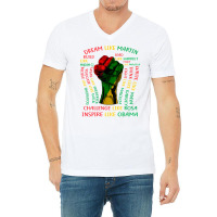 Black History Month Inspirational Leaders Power Fi V-neck Tee | Artistshot