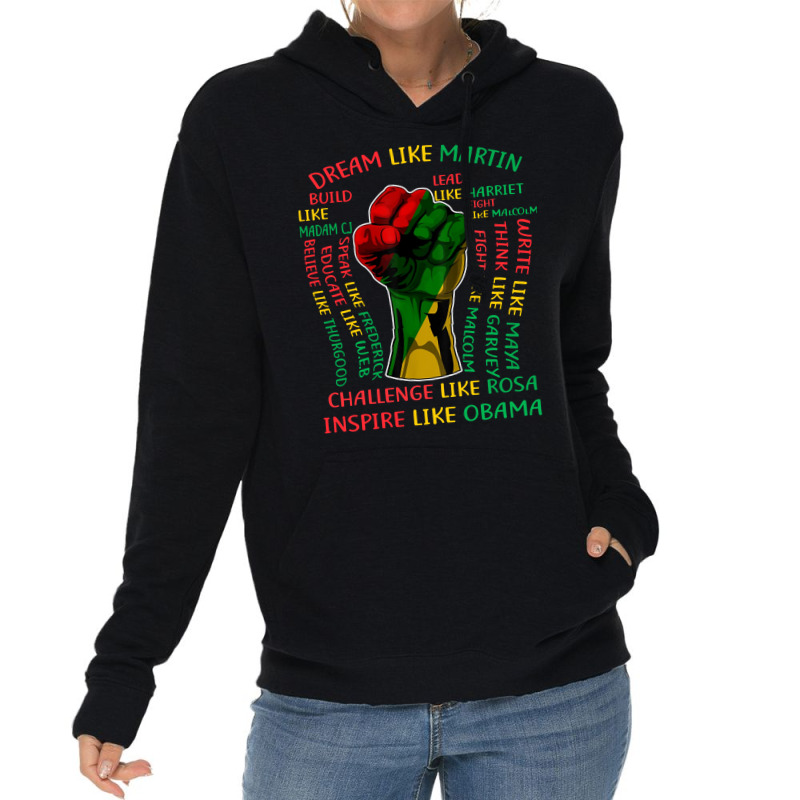 Black History Month Inspirational Leaders Power Fi Lightweight Hoodie | Artistshot