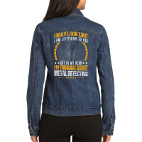 Metal Detecting   Detectorists T Shirt Ladies Denim Jacket | Artistshot