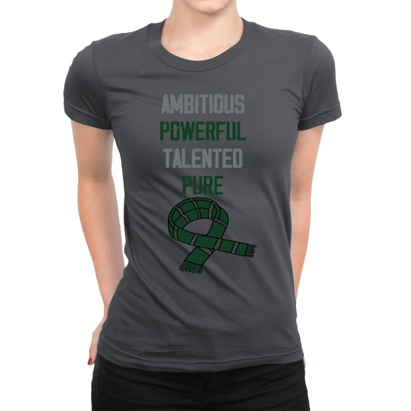 Ambitious Powerful Talented Pure Scarf 2   1 Ladies Fitted T-Shirt by clemontaingm | Artistshot