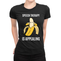 Speech Therapy Banana Language Pathologists Slp T Ladies Fitted T-shirt | Artistshot