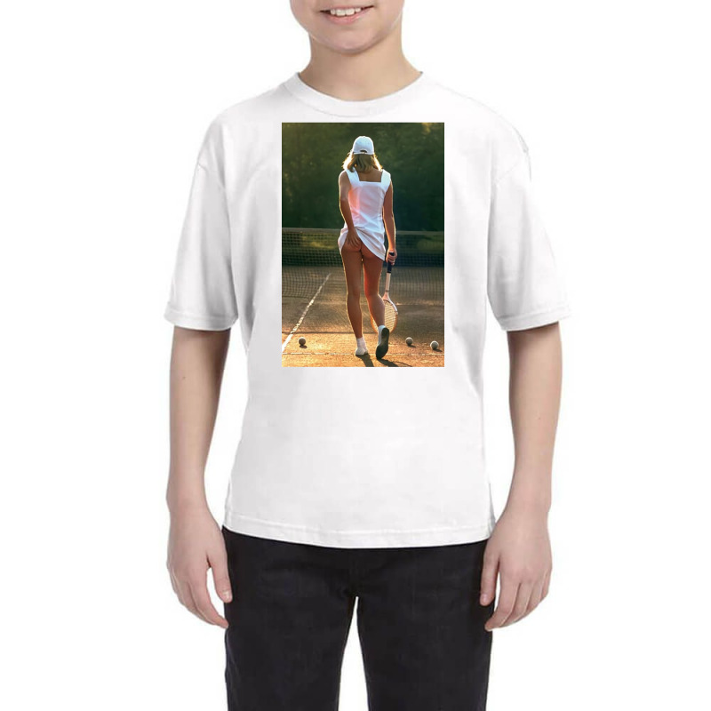 Tennis Girl Martin Elliott Youth Tee | Artistshot