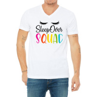 Sleepover Squad Slumber Party Cute Pajama Party Sl V-neck Tee | Artistshot