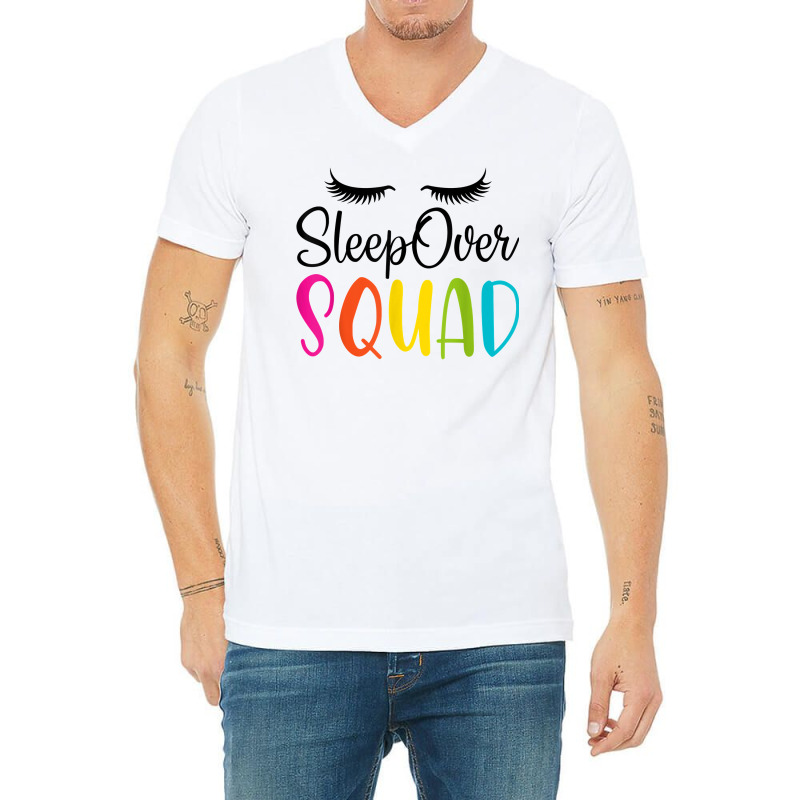 Sleepover Squad Slumber Party Cute Pajama Party Sl V-Neck Tee by tostado | Artistshot