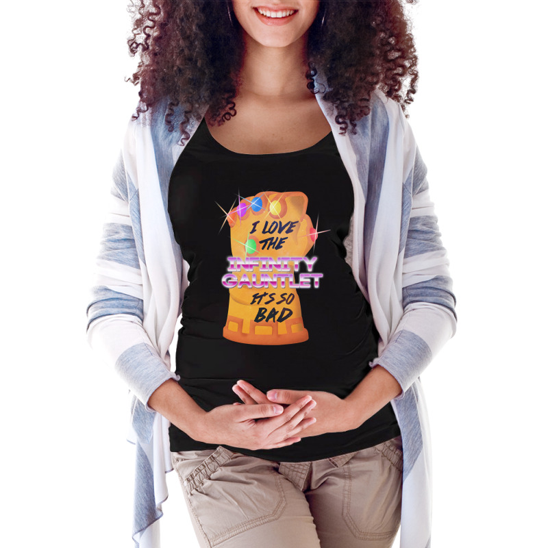 80s Infinity Gauntlet Maternity Scoop Neck T-shirt by hafzanhelowj | Artistshot