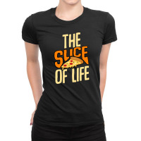 Slice Of Pizza Bistro Margarita Salami Cheese Fast Ladies Fitted T-shirt | Artistshot