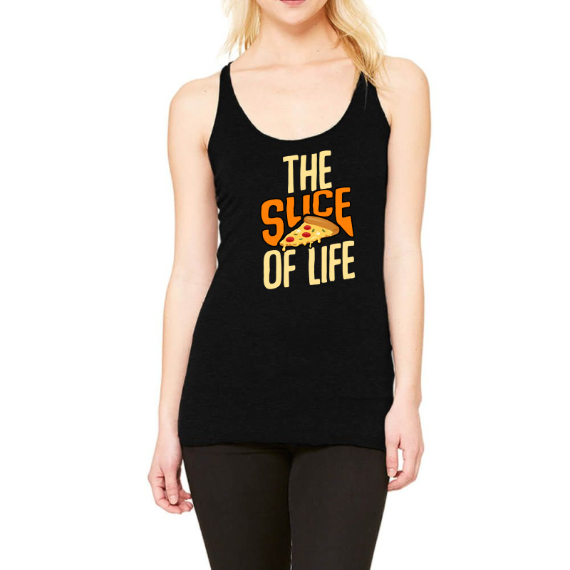 Slice Of Pizza Bistro Margarita Salami Cheese Fast Racerback Tank by ChuArt. | Artistshot