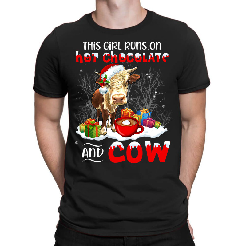 Cow Christmas Light Tree Cow Xmas Snow Lover 473 T-shirt | Artistshot