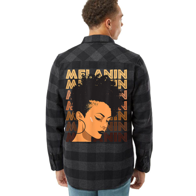 Black Strong Girl Afro Love Melanin African Americ Flannel Shirt | Artistshot