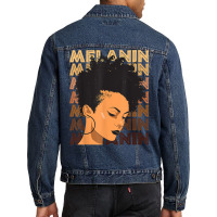 Black Strong Girl Afro Love Melanin African Americ Men Denim Jacket | Artistshot