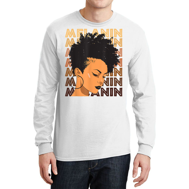 Black Strong Girl Afro Love Melanin African Americ Long Sleeve Shirts | Artistshot