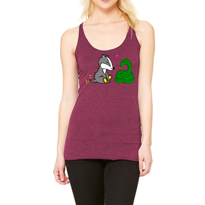 Badger And Snake Pair 1 Racerback Tank by clemontaingm | Artistshot