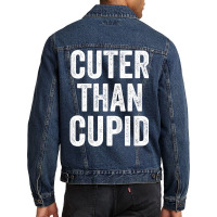 Kids Cuter Than Cupid Valentines Day Toddler Boy T Men Denim Jacket | Artistshot