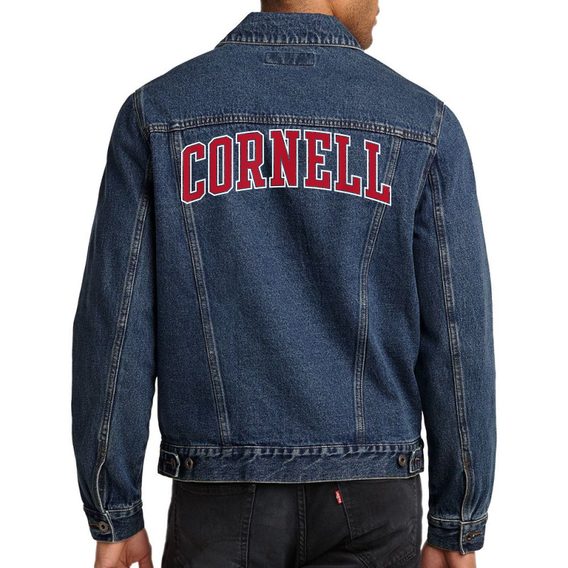 Cornell Big Red Apparel Neutral Game Day Arch T Sh Men Denim Jacket | Artistshot