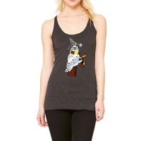 An Owl In A Hat And Stripey Scarf Racerback Tank | Artistshot