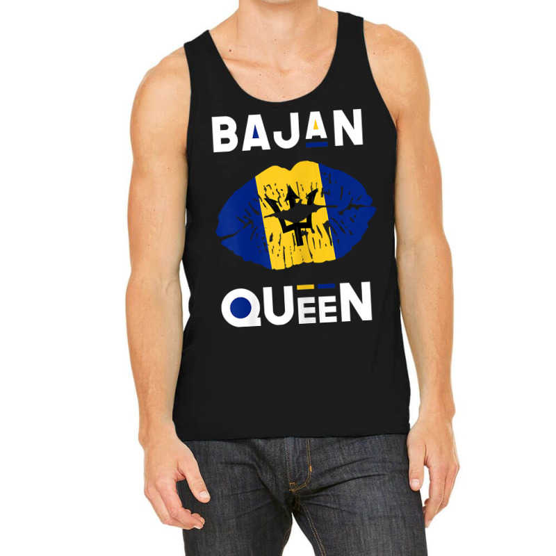 Womens Bajan Queen Shirt Barbados Flag Lips Barbad Tank Top by byrneo | Artistshot