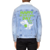 Kids Happy St Pat Trex Day Dino St Patricks Day To Unisex Sherpa-lined Denim Jacket | Artistshot