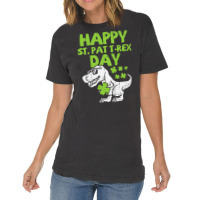 Kids Happy St Pat Trex Day Dino St Patricks Day To Vintage T-shirt | Artistshot