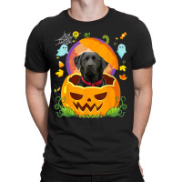 Black Labrador Witch Pumpkin Halloween Dog Lover F T-shirt | Artistshot