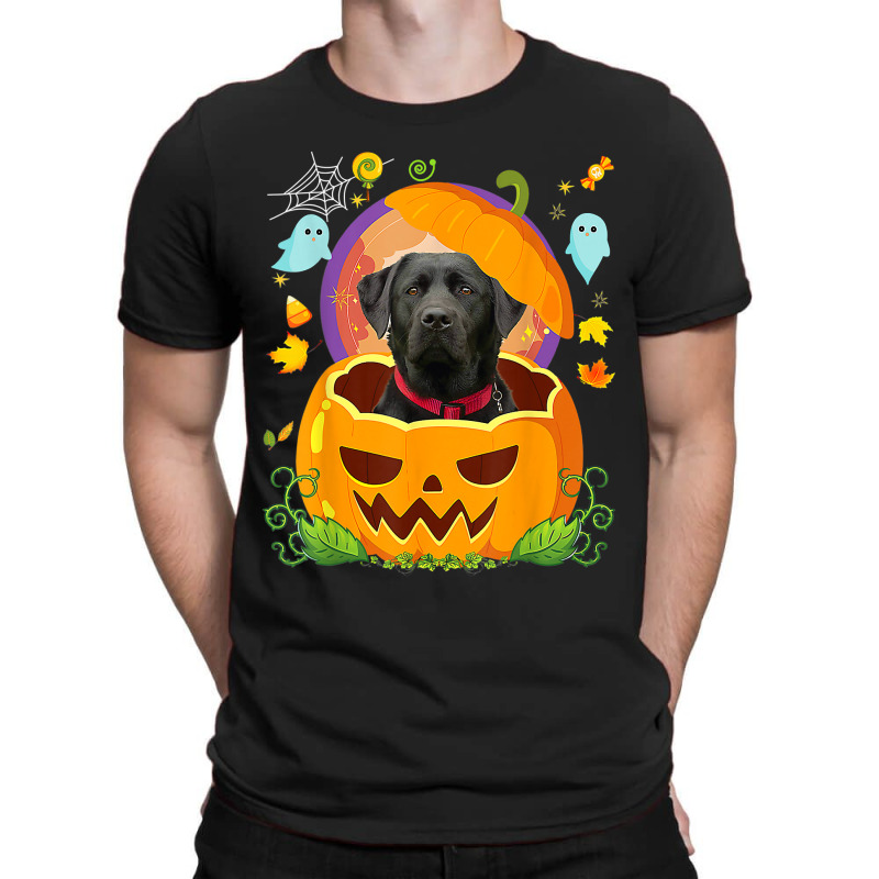 Black Labrador Witch Pumpkin Halloween Dog Lover F T-shirt | Artistshot