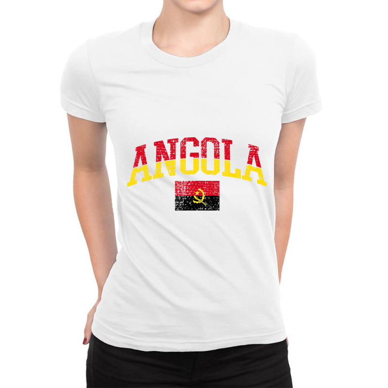 Angola T Shirt Patriotic Angolan T Shirt National Ladies Fitted T-Shirt by ravand | Artistshot