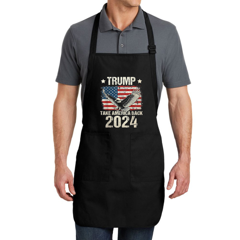 Trump 2024 Flag Take America Back Men Women Trump Full-length Apron | Artistshot