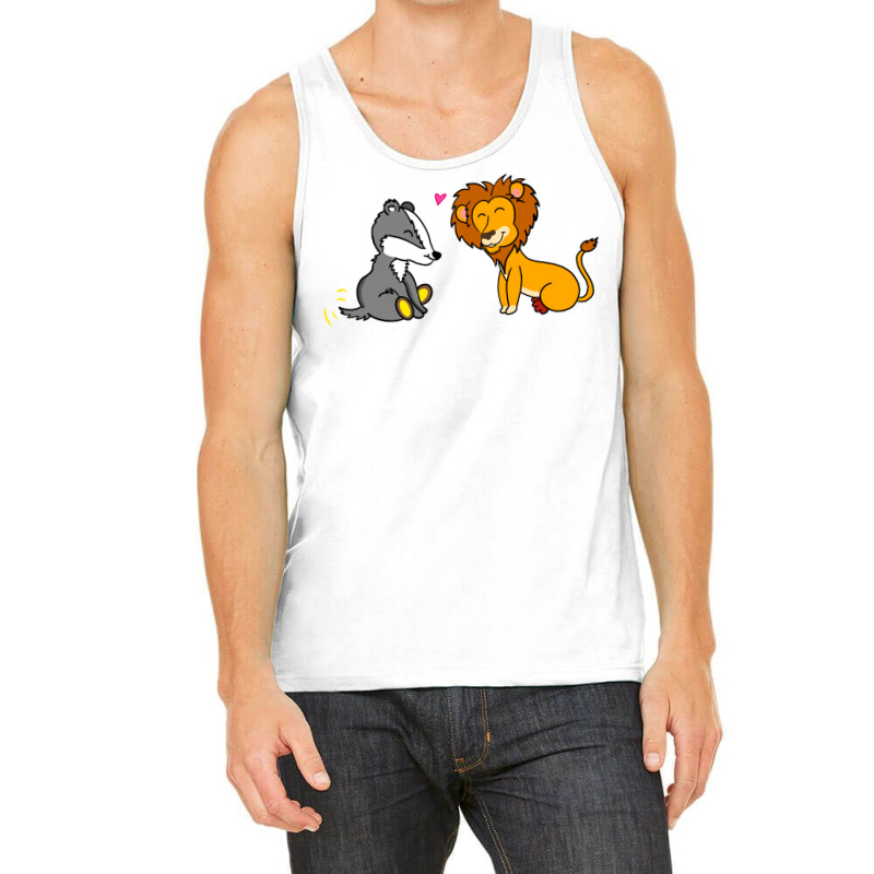 Badger And Lion Pair Tank Top by laphammerlox | Artistshot