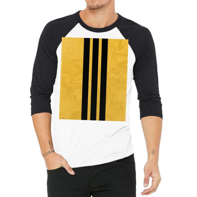 Black And Yellow 3/4 Sleeve Shirt by clemontaingm | Artistshot