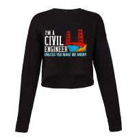 Civil Engineer Gift Funny Bridge Engineering 2 Cropped Sweater | Artistshot