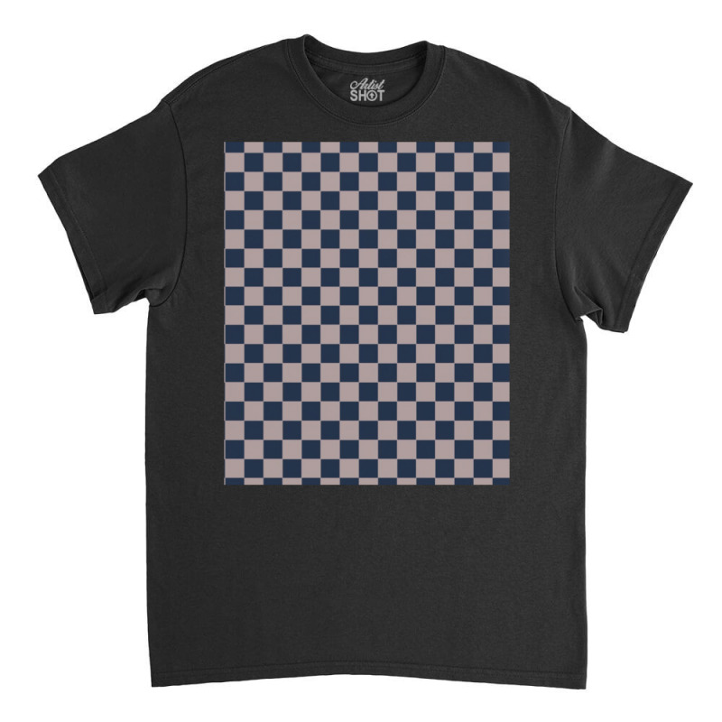 Blue And Grey Checks 1 Classic T-shirt by brodyjeunep | Artistshot