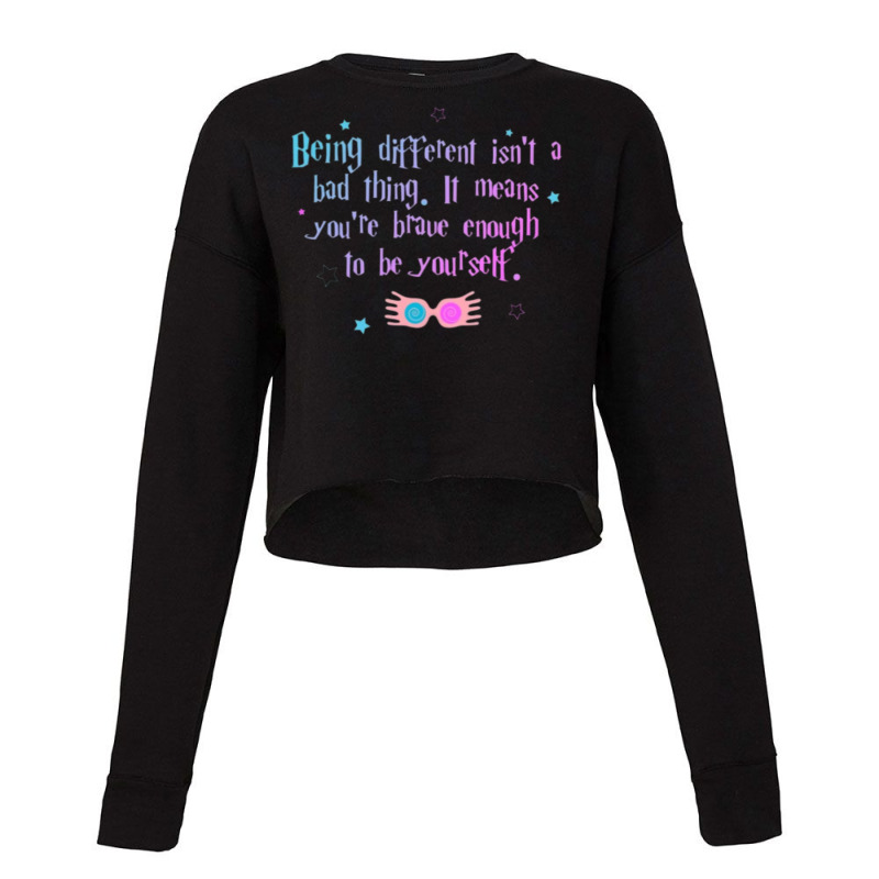 Being Different Is No Bad Thing  36 Cropped Sweater by laphammerlox | Artistshot