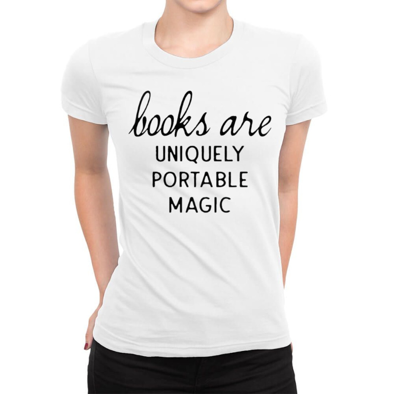 Books Are Magic Ladies Fitted T-Shirt by brodyjeunep | Artistshot