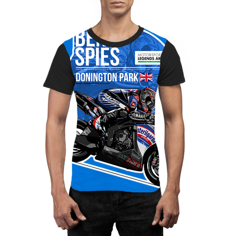 Motorcycle Ben Spies   2009 Donington Park Graphic T-shirt by rouassbielln | Artistshot