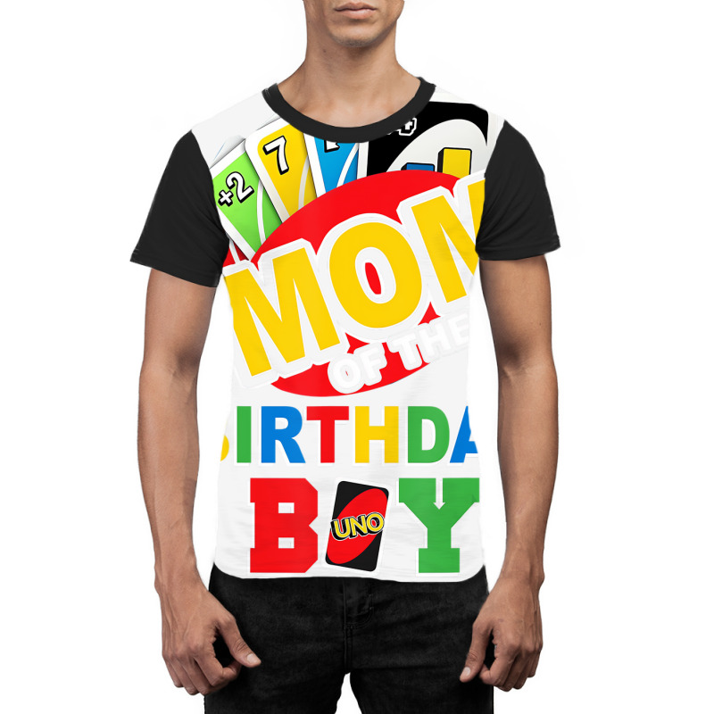 Mom Of The Birthday Boy Shirt Uno Mommy Mama 1st B Graphic T-shirt | Artistshot