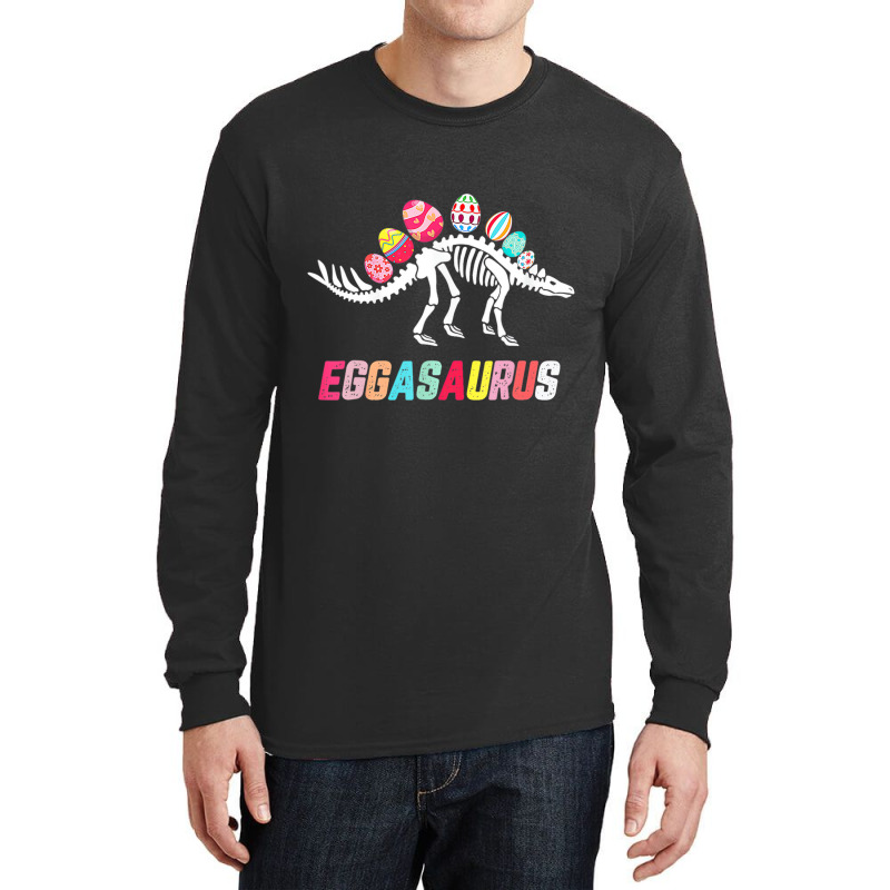 Funny Eggasaurus Stegosaurus Egg Dinosaur Happy Ea Long Sleeve Shirts | Artistshot