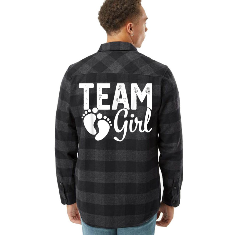 Gender Reveal Team Girl Pink T Shirt Flannel Shirt | Artistshot