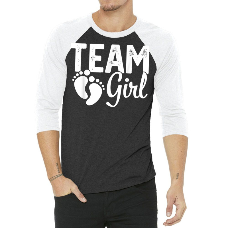 Gender Reveal Team Girl Pink T Shirt 3/4 Sleeve Shirt | Artistshot