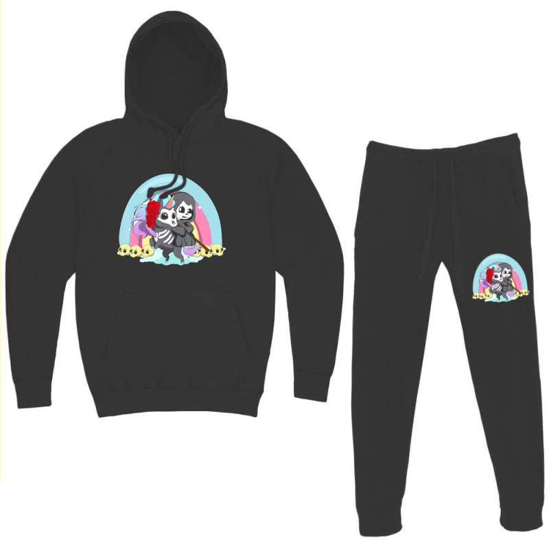 Kawaii Pastel Goth Unicorn And Grim Reaper Creepy Hoodie & Jogger set by krumsiek | Artistshot