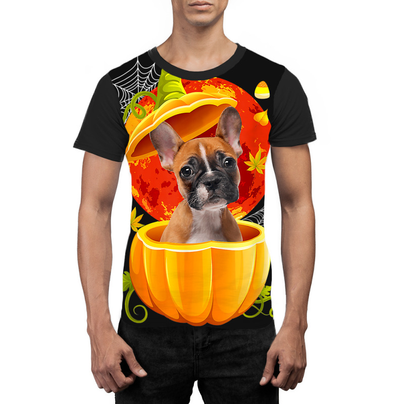 Boston Terrier Witch Pumpkin Halloween Dog Lover F Graphic T-shirt | Artistshot