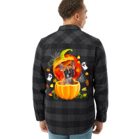 Boston Terrier Witch Pumpkin Halloween Dog Lover F Flannel Shirt | Artistshot